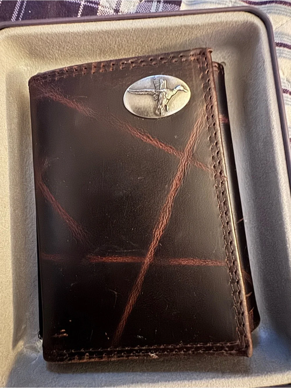 ZEP-PRO Men's Genuine Leather Brown Bifold Wallet